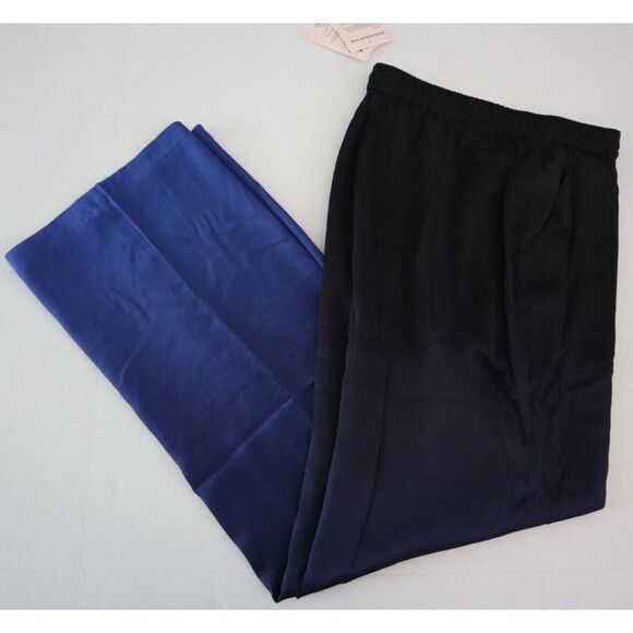 Badgley Mischka Women's Sz L Blue Ombré 100% Mulberry Silk Sleep/Lounge Set - Picture 13 of 16